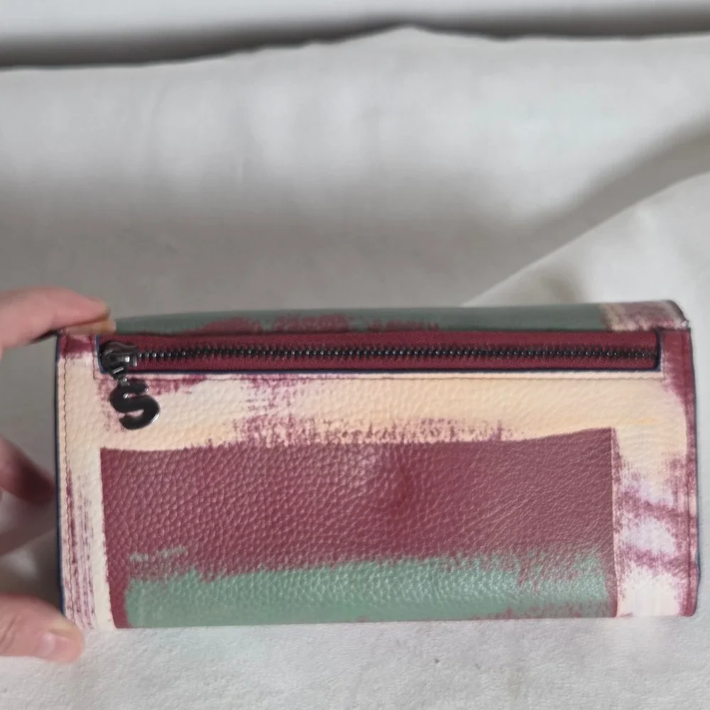 Desigual Abstract Print Multicolor Reversible Long Wallet 19WAYP34
